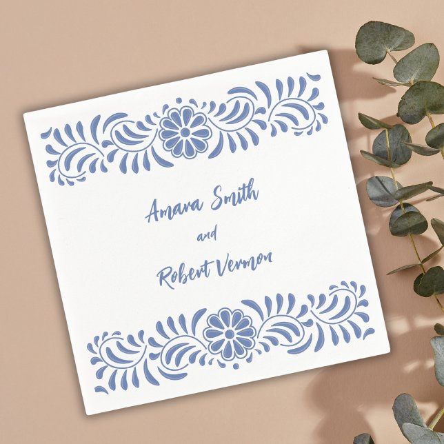 Mexican Talavera wedding Napkin (Creator Uploaded)