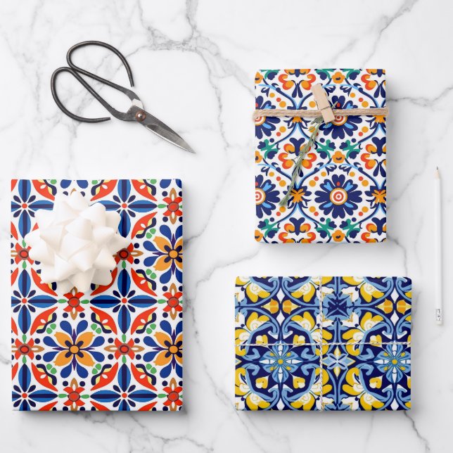 Mexican Talavera Wrapping Paper (Front)