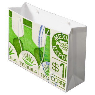 Mexican Tequila Cactus Large Gift Bag