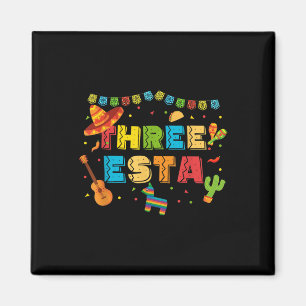 Mexican Theme 3rd Birthday 3 Year Old Kids Three E Magnet