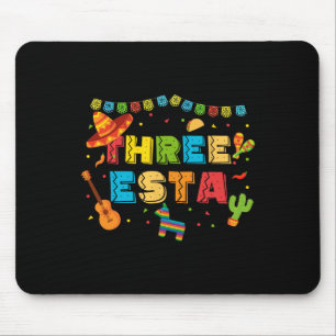 Mexican Theme 3rd Birthday 3 Year Old Kids Three E Mouse Pad