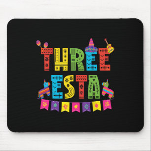 Mexican Theme 3rd Birthday 3 Year Old Kids Three E Mouse Pad