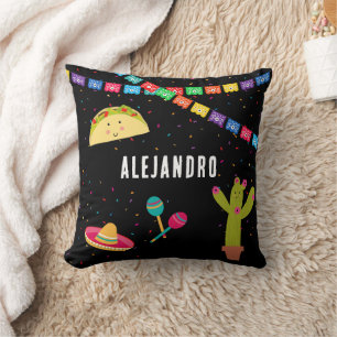 Mexican Theme Cute Colourful Summer Party  Throw Pillow