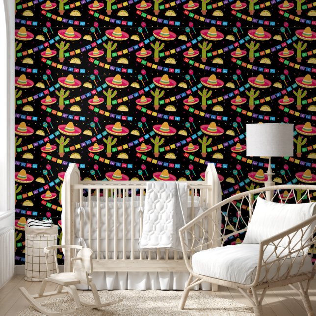 Mexican Theme Cute Colourful Summer Party  Wallpaper (Kids)
