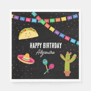 Mexican Theme Fiesta Birthday Party Napkin