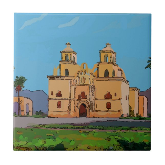 Mexican Tile,Olod Spanish Mission Tile (Front)