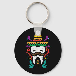 Mexican Tooth Funny Cinco De Mayo Dentist Dental I Keychain