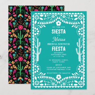 Mexican Traditional Floral Fiesta Bridal Shower Invitation
