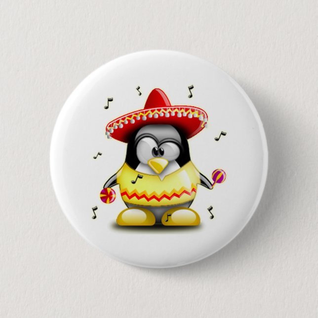 Mexican Tux 2 Inch Round Button (Front)