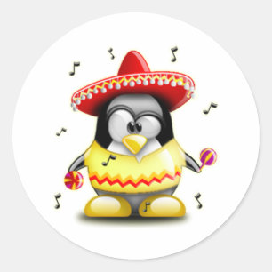 Mexican Tux Classic Round Sticker