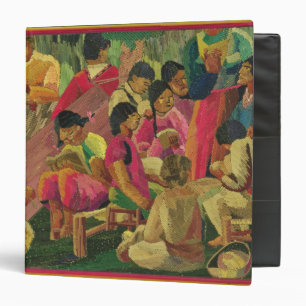 Mexican village scene binder