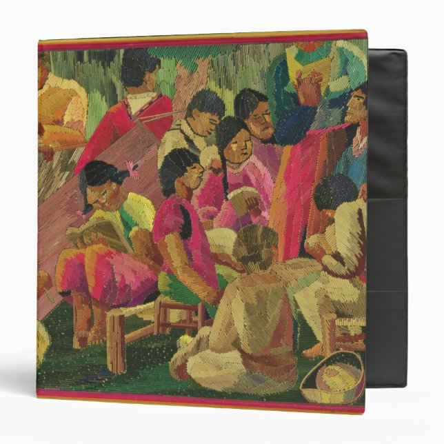 Mexican village scene binder (Front/Inside)