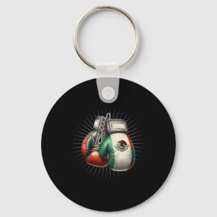 Mexican Vintage Style Boxing Flag Mexico Boxing Gl Keychain
