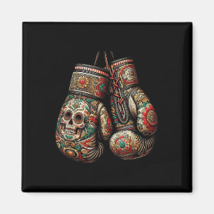 Mexican Vintage Style Boxing Gloves Aztec Mayan Fi Magnet
