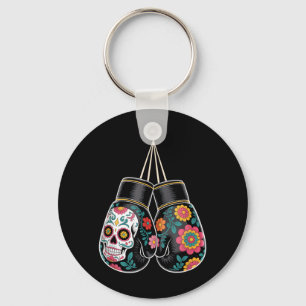 Mexican Vintage Style Boxing Gloves Aztec Mayan Keychain