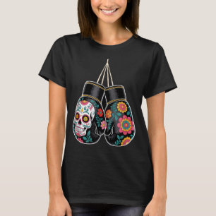Mexican Vintage Style Boxing Gloves Aztec Mayan T-Shirt