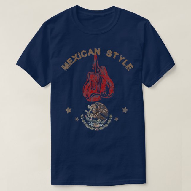 Mexican Vintage style boxing Great boxer  T-Shirt (Design Front)