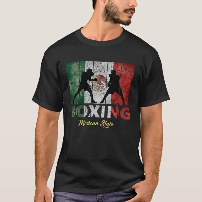 Mexican Vintage style boxing Great Boxing T-Shirt (Front)