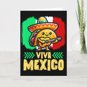 Mexican Viva Mexico Independence Day Flag Cute Tac Card