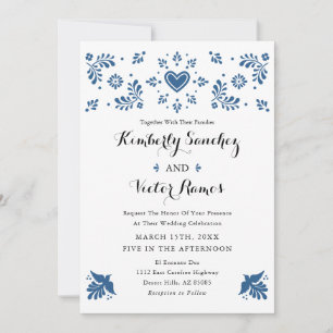 Mexican Wedding Invitation Talavera Inspired