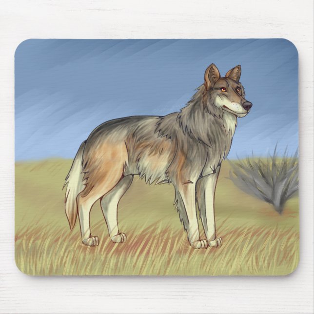 Mexican Wolf Mouse Pad (Front)