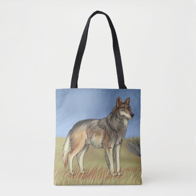 Mexican Wolf Tote Bag (Front)