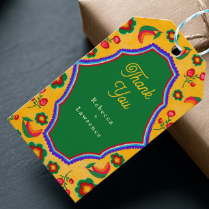 Mexican yellow wedding gift tags