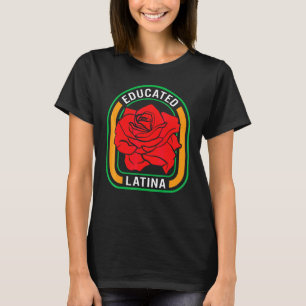 Mexicana Educated Latina Cottagecore Rose Floral W T-Shirt