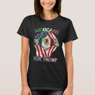 Mexicans For Trump 2024 Usa Mexico Flag T-Shirt