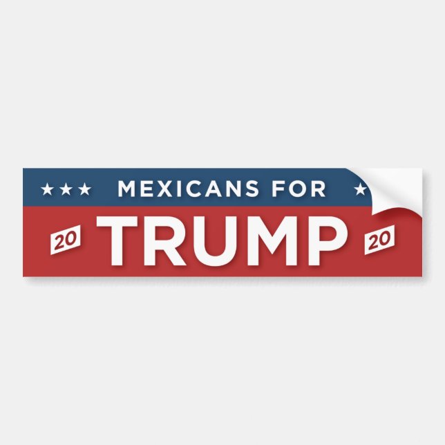Mexicans for TRUMP Bumper Sticker (Front)