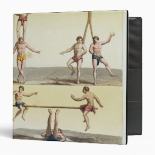 Mexicans Performing Gymnastics (colour litho) Binder