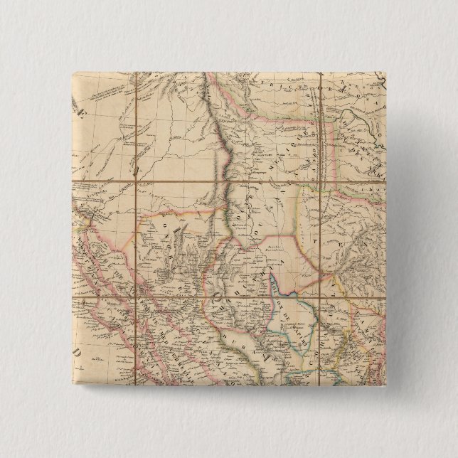 Mexico 11 2 inch square button (Front)