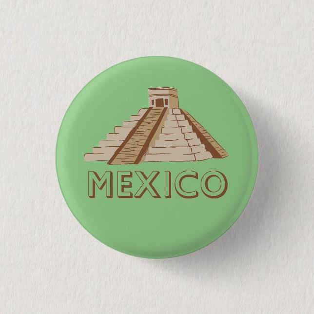 MEXICO 1 INCH ROUND BUTTON (Front)