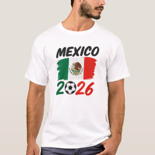 Mexico 2026 Soccer Fan Design with Football T-Shirt