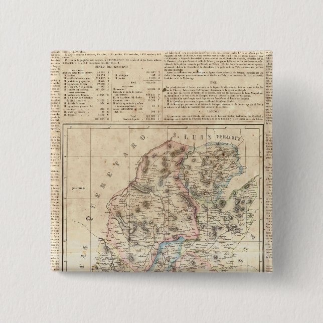 Mexico 2 inch square button (Front)
