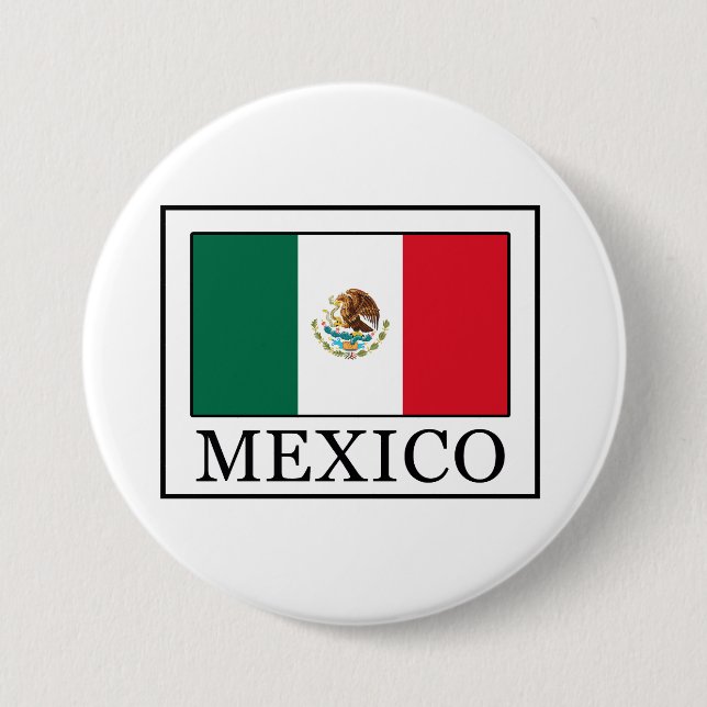 Mexico 3 Inch Round Button (Front)