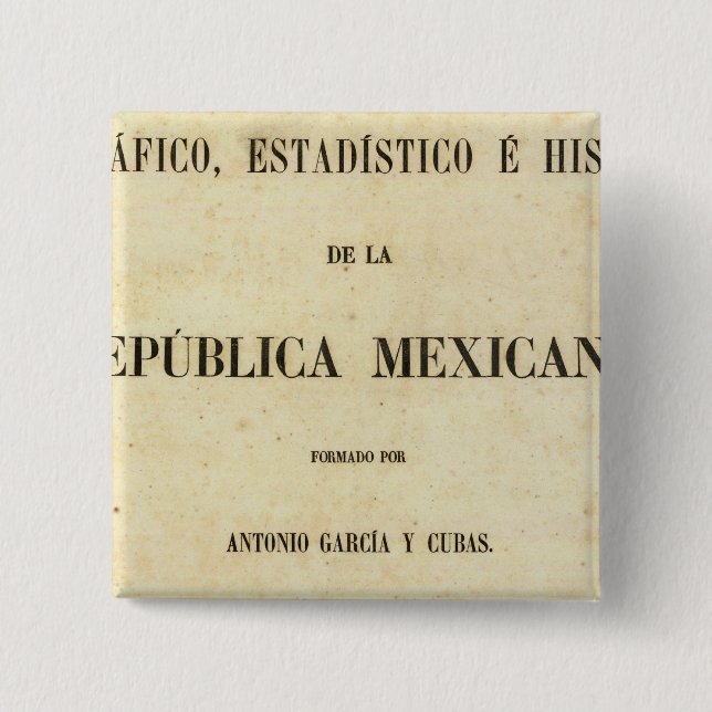 Mexico 7 2 inch square button (Front)