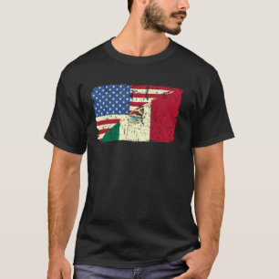 Mexico America Flag USA Pride Patriot Half Mexican T-Shirt