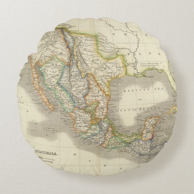 Mexico and Guatamala Round Pillow (Front)