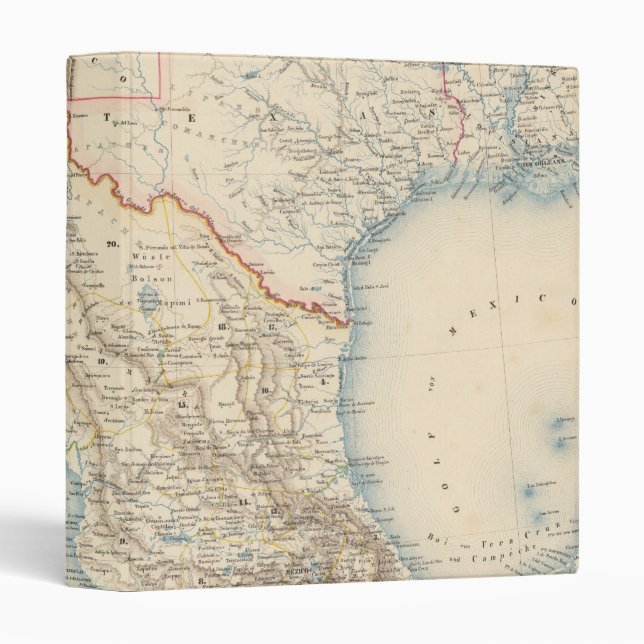 Mexico and Texas Map Binder (Front/Spine)