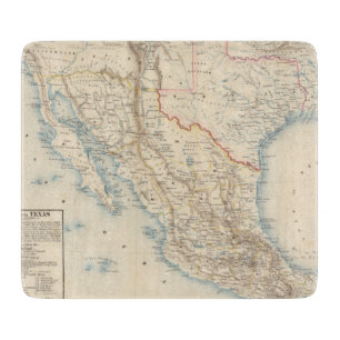 Mexico and Texas Map Cutting Board