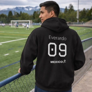Mexico Away Jersey Style Custom Back Print Hoodie