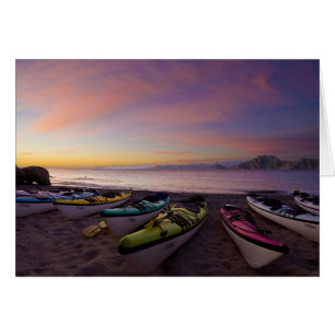 Mexico, Baja, Sea of Cortez. Sea kayaks and