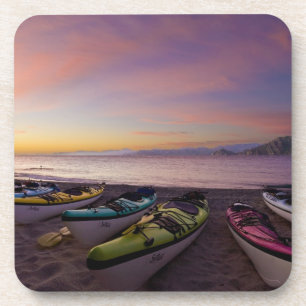 Mexico, Baja, Sea of Cortez. Sea kayaks and Coaster