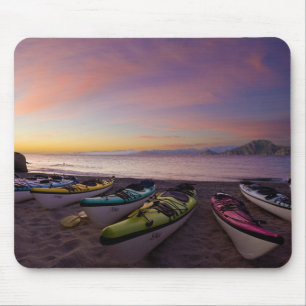 Mexico, Baja, Sea of Cortez. Sea kayaks and Mouse Pad