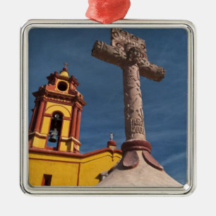 Mexico, Bernal. View of Iglesia de San Sebastian Metal Ornament
