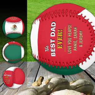 Mexico Best Dad, patriotic Dads, Mexican Flag Baseball