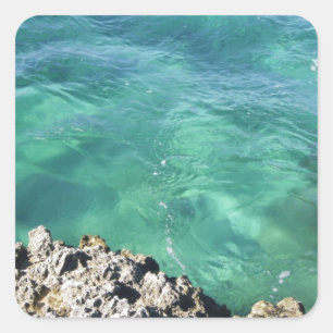 Mexico Blue/Green Ocean Square Sticker