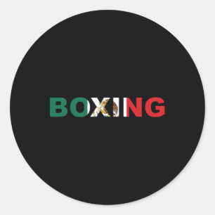 Mexico Boxing T Shirt Apparel Classic Round Sticker