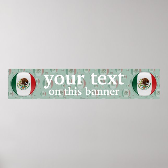 Mexico Bubble Flag Banner Poster (Front)